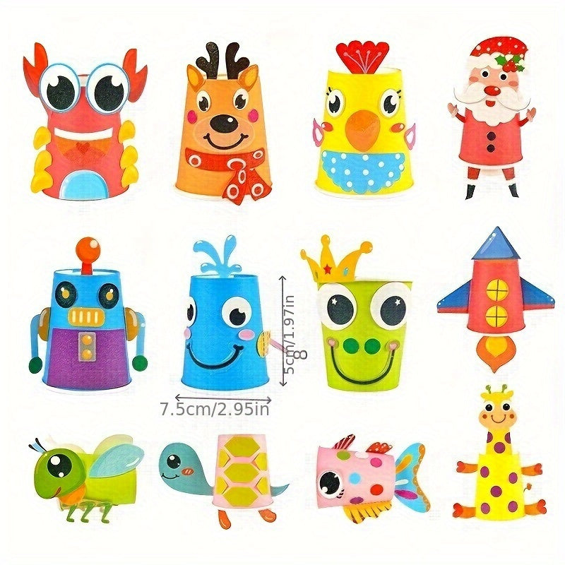 Educational Art and Craft Set for Kids Ages 3-6 with Stickers and Fine Motor Skills Development