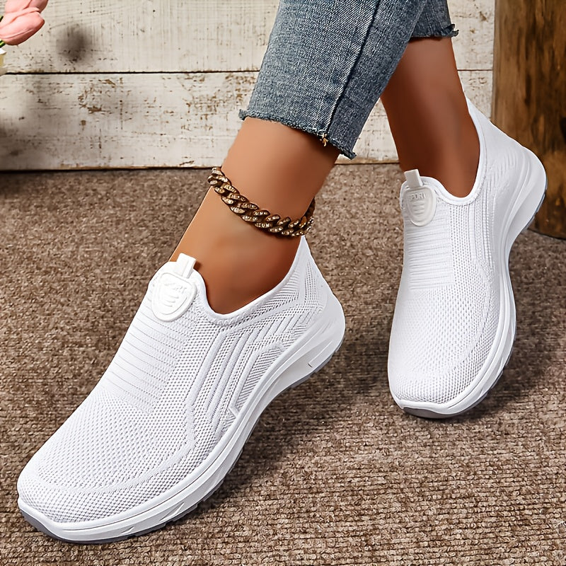 Women's Casual Slip-On Sneakers Breathable Mesh Lightweight Outdoor Shoes