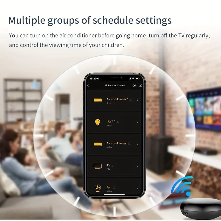 WiFi IR Universal Remote Control with Timer Voice Assistant Support for Smart Home Devices