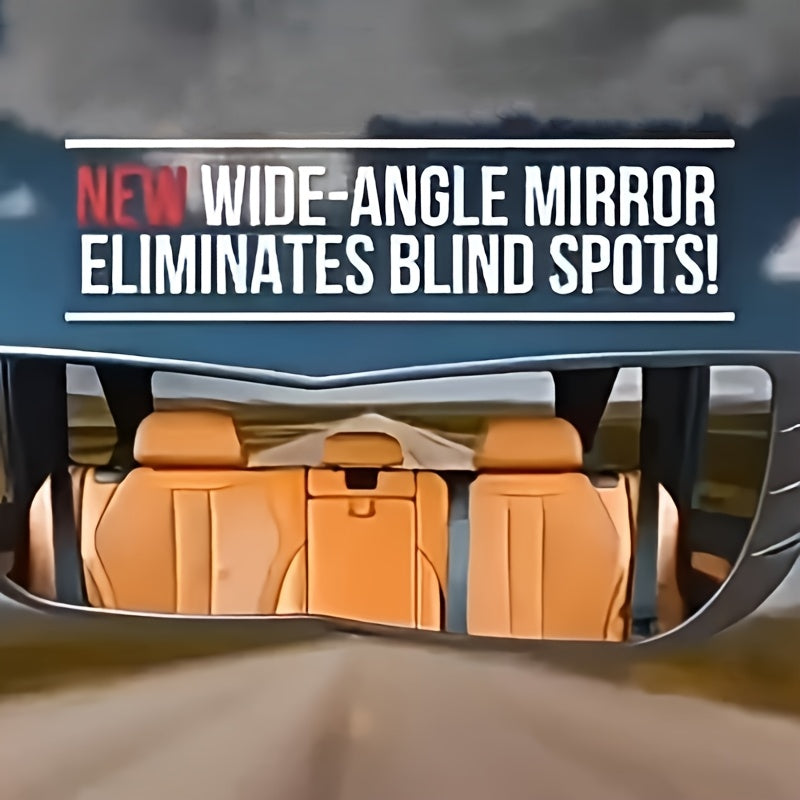 Car Rearview Mirror Anti-Glare Wide-Angle Convex Blind Spot Enhancer Durable ABS