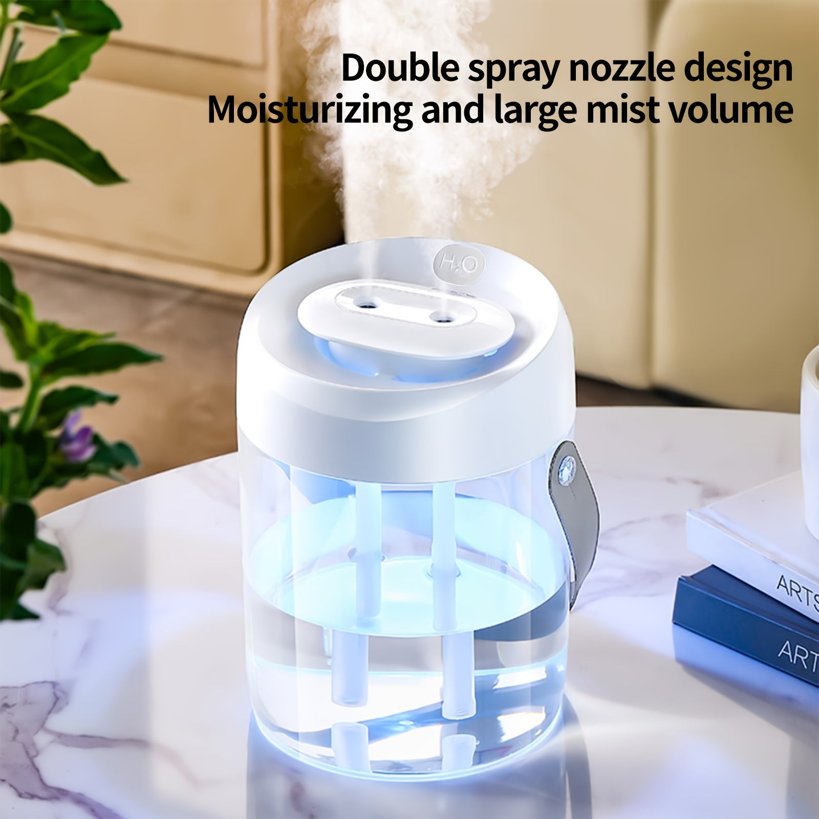 Двойной увлажнитель Mist 2L с ночником, автоматическим отключением, питание от USB