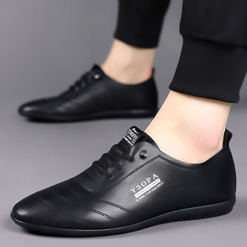 Men's Low Top Slip-On Sneakers with Graphic PU Upper and Rubber Sole
