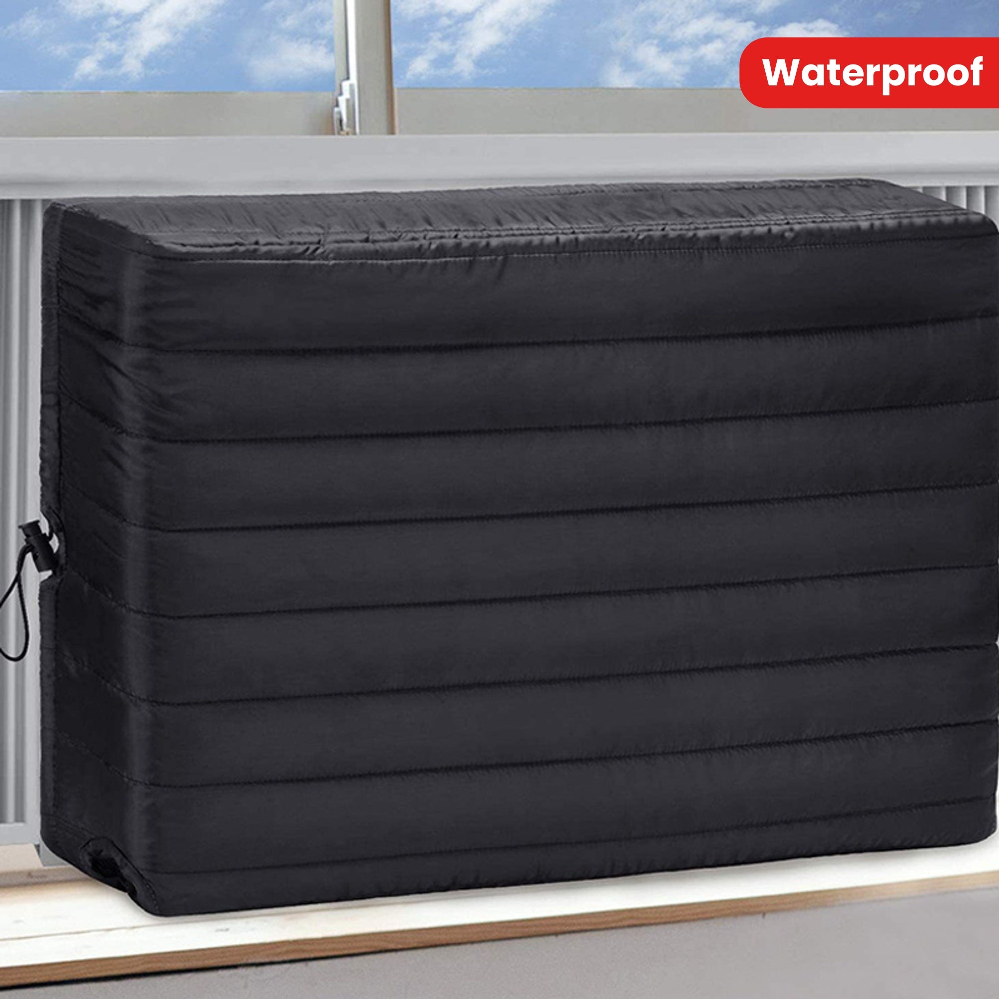 Black Waterproof Dustproof Cover for Outdoor Window Air Conditioners