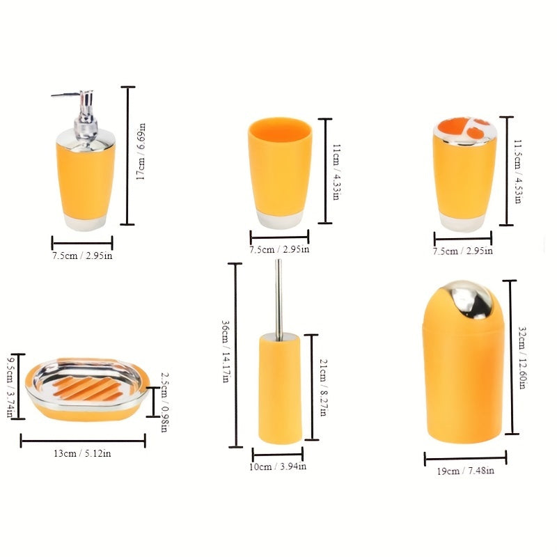 Juego de accesorios de baño de 6 piezas para decoración de baño y regalo de inauguración