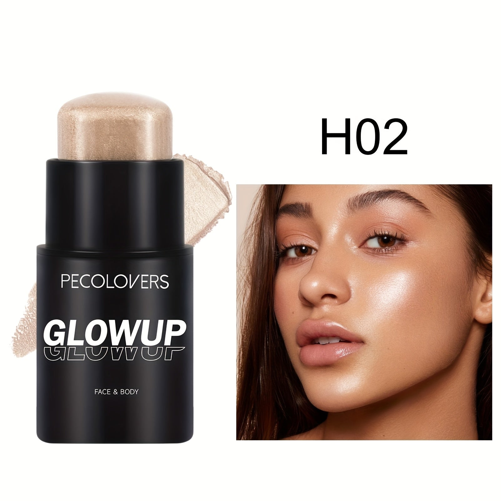 Glowup Highlighter Stick for Face and Body Natural Brightening 1pc