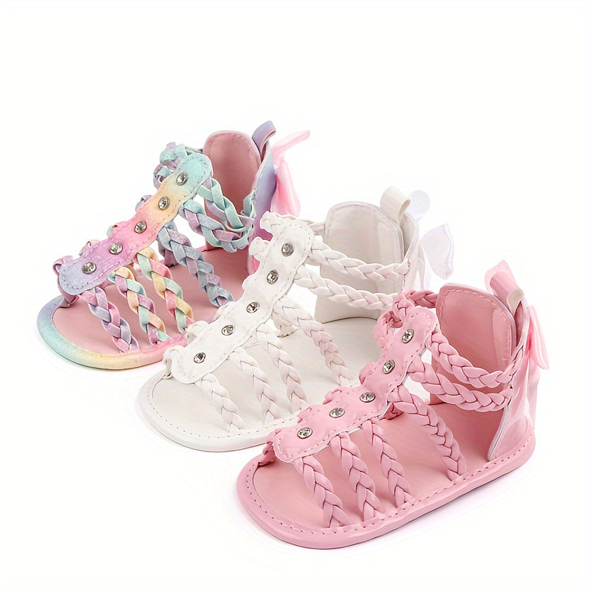 Kızlar uchun yozgi poyabzal, qirolichaga o'xshash dizayn, ochiq barmoqli, sirg'alishga qarshi, nafas oladigan, kundalik chaqaloq va kichkina bolalar poyabzali