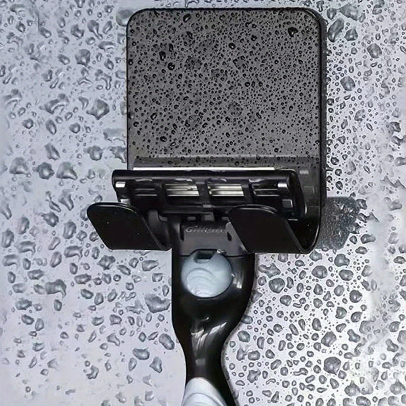 Soporte para maquinillas de afeitar de acero inoxidable para pared, organizador de ganchos sin costuras para baño