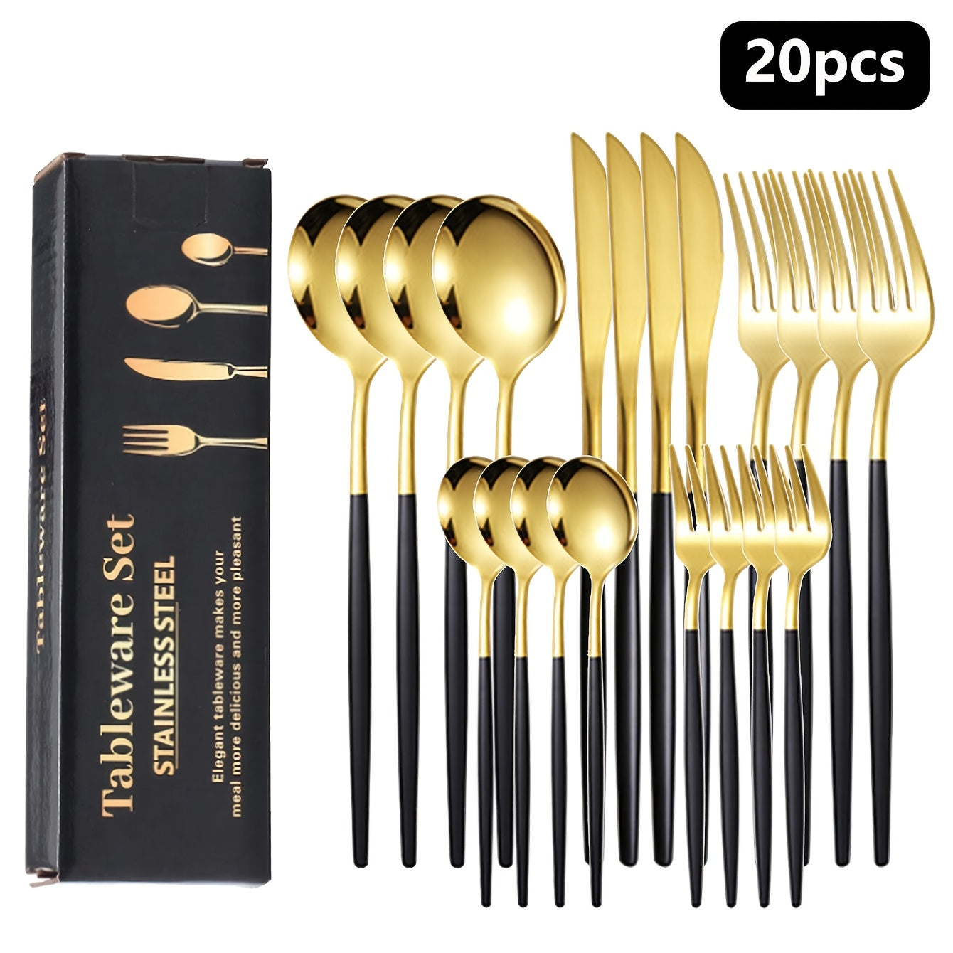 Набор из 20/30 предметов нержавеющей стали португальской столовой посуды, включающий нож для стейка, вилку, ложку, чайную ложку, фруктовую вилку, десертную ложку