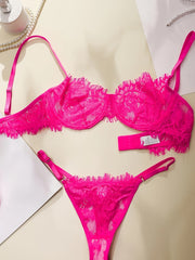 Lingerie Set with Lace and Straps for Women