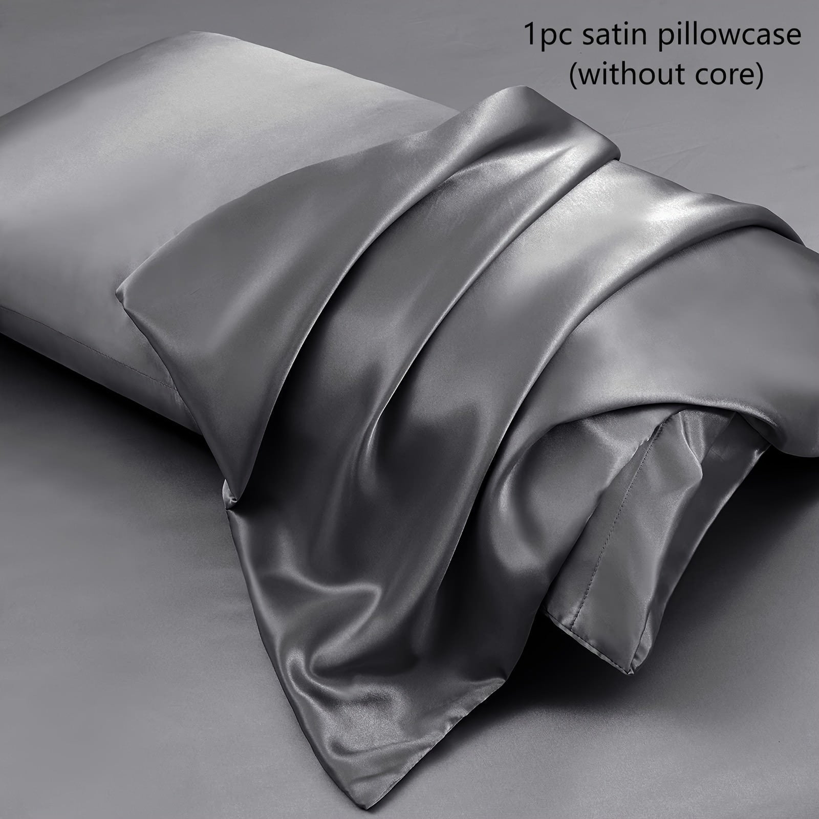 Satin Pillowcase Queen Size Black 50.8x76.2 cm Hair and Skin Care Set