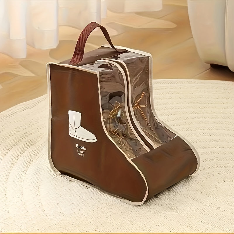 Qoziqlar va poyabzal tashkilotchisi uchun tutqichli shaffof plastmassa poyabzal saqlash sumkasi