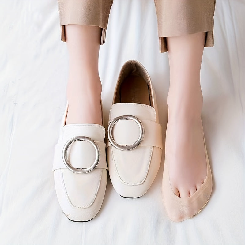 Ayollar uchun ko‘rinmas, sirpanmaydigan tizzaga qadar bo‘lgan paypoq, 5 ta, yengil, nafas oladigan