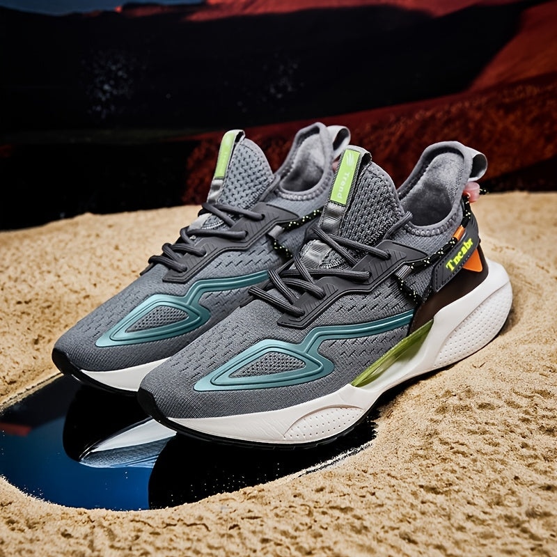 Zapatillas de malla para correr para hombre, zapatillas casuales para deportes con absorción de impactos
