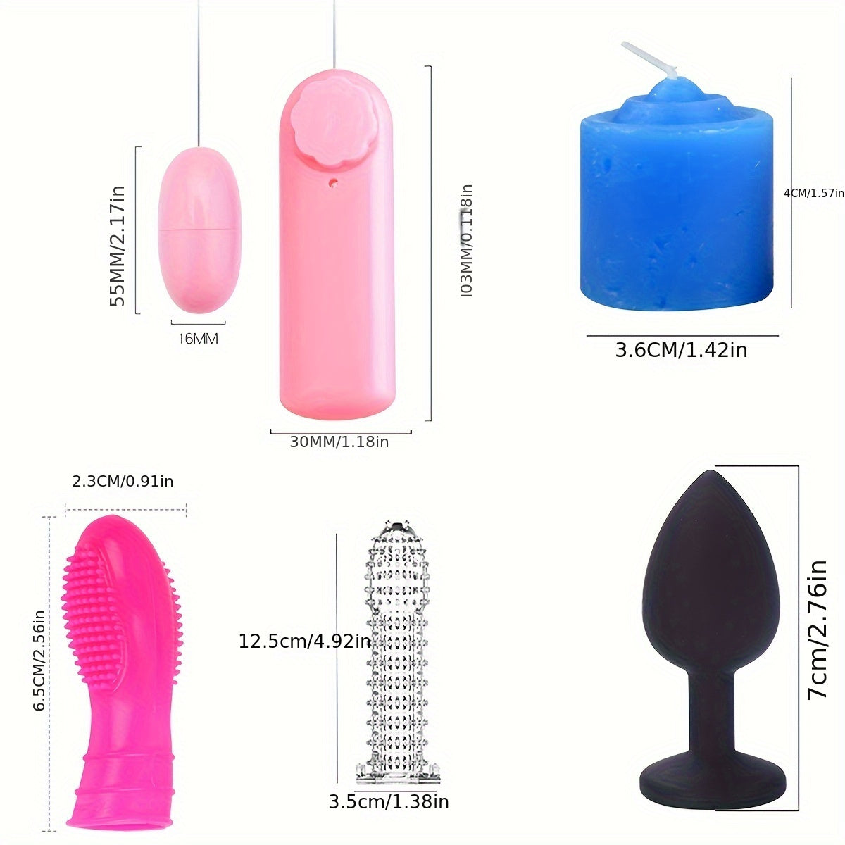 Adult Bondage Kit 23 Pieces, Metal and Silicone, BDSM Sex Toys for Couples