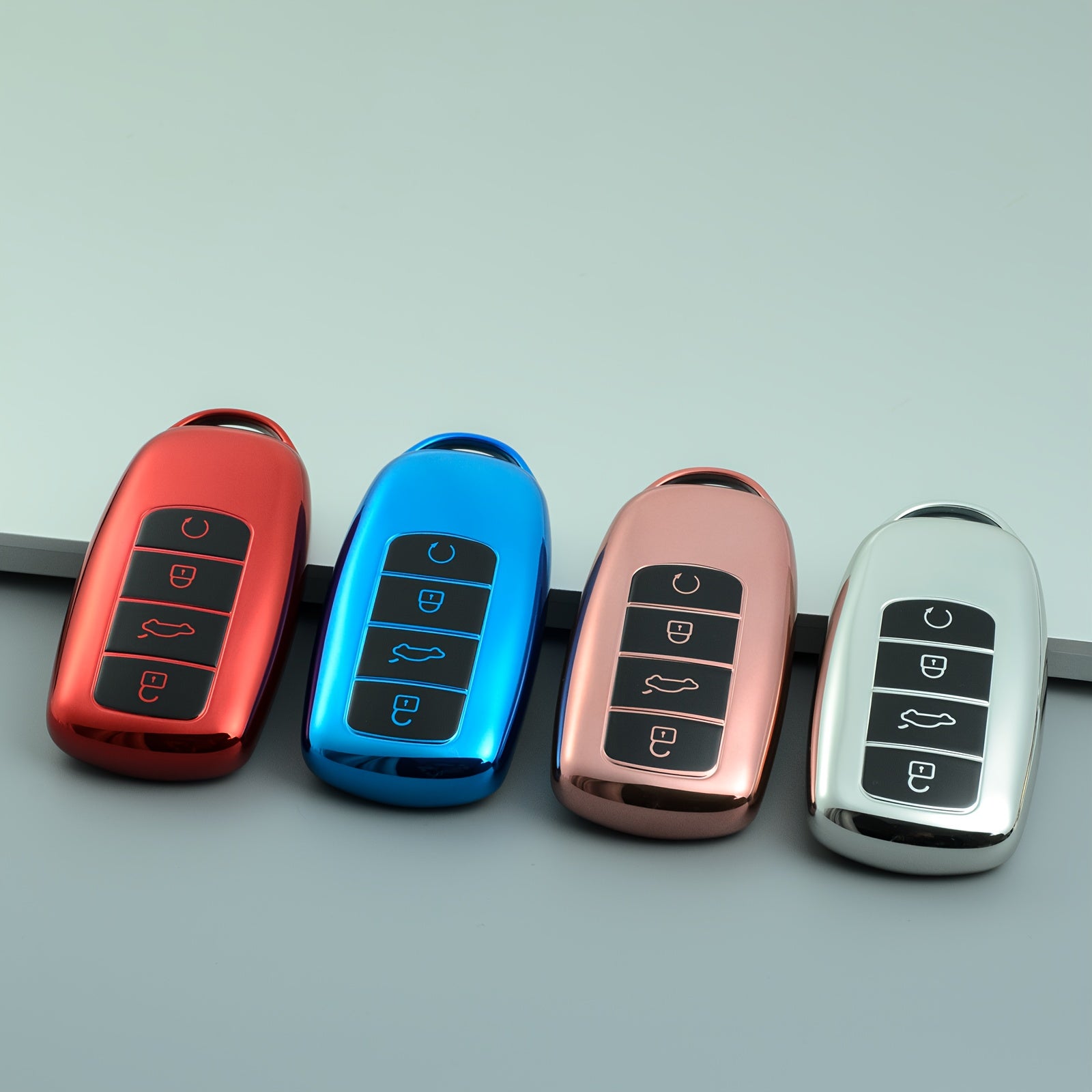 Car Key Fob Cover TPU Scratch-Resistant Protective Case for Universal 7 Plus