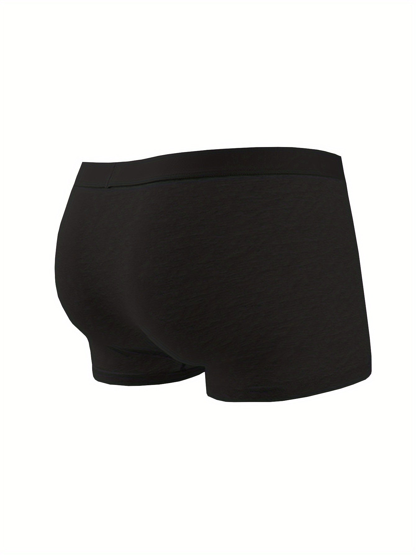 Men's Cotton Boxer Briefs 5 Pack Breathable Stretchy Plain Color Trunks