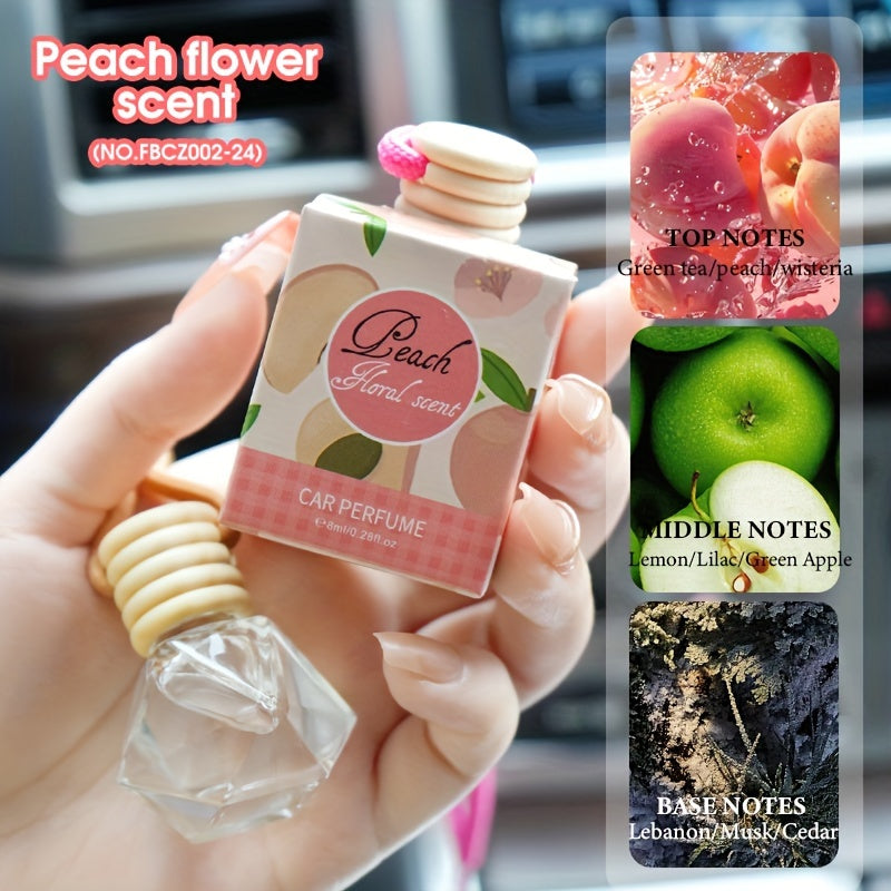 Long-Lasting Car Air Freshener with Essential Oil in Glass Pendant for Vehicle Interior