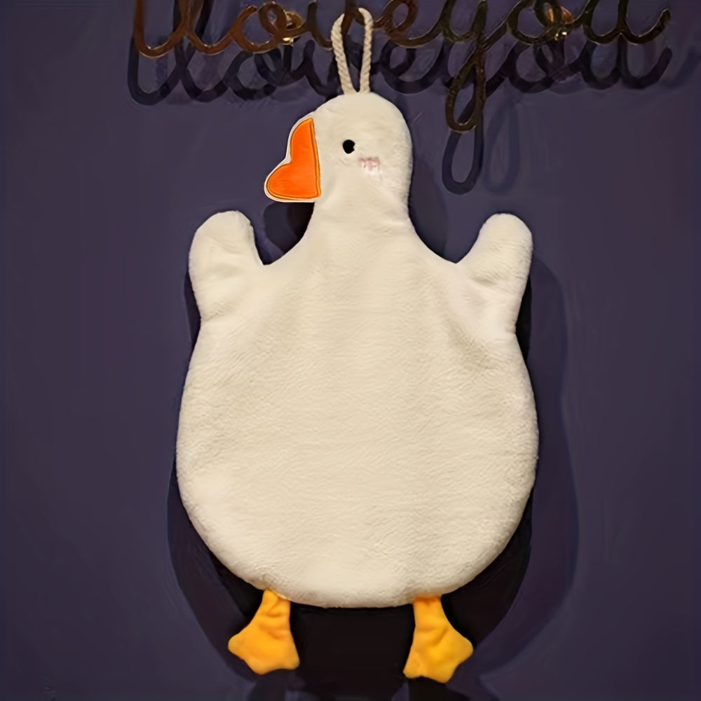 Duck Hand Towel Kitchen Absorbent Quick Dry Machine Washable Modern Woven