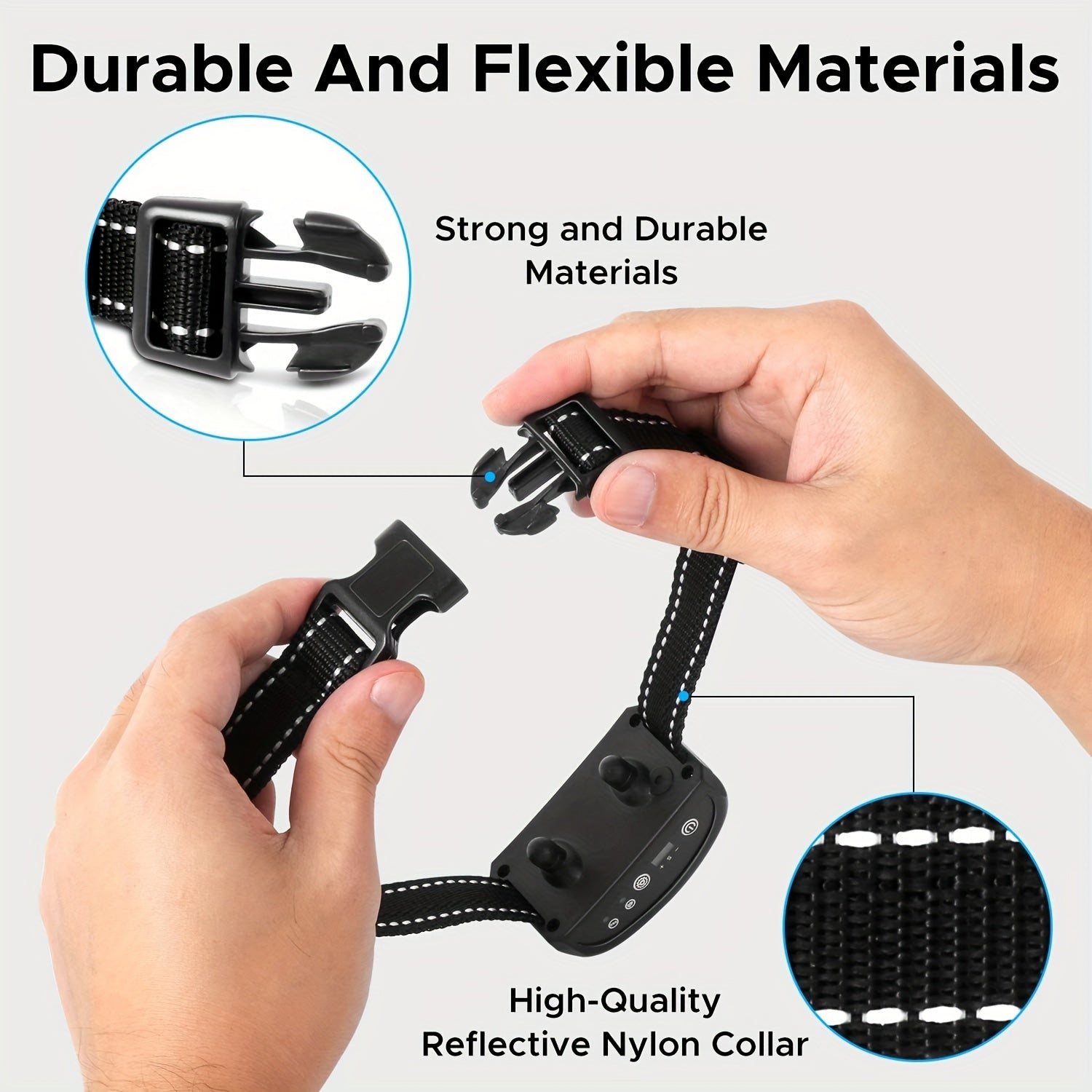 Rechargeable Dog Bark Collar with Vibration Training Mode and Adjustable Sensitivity