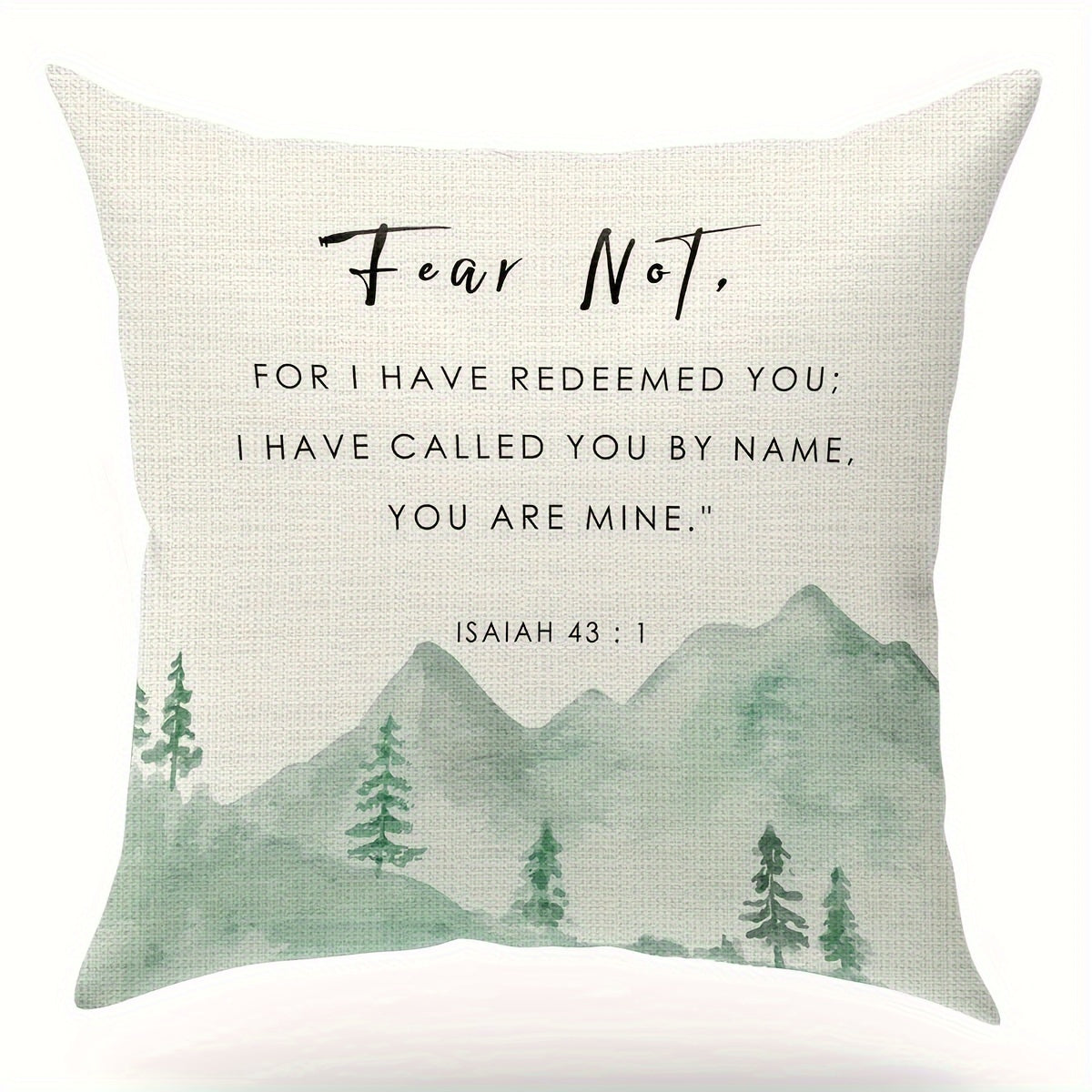 Religious Scripture Throw Pillow Cover 45.72cm Square Sofa Bed Living Room Decor