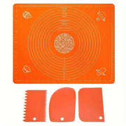 Silicone Pastry Mat Set Non-Stick Baking Mat Counter Mat Dough Board
