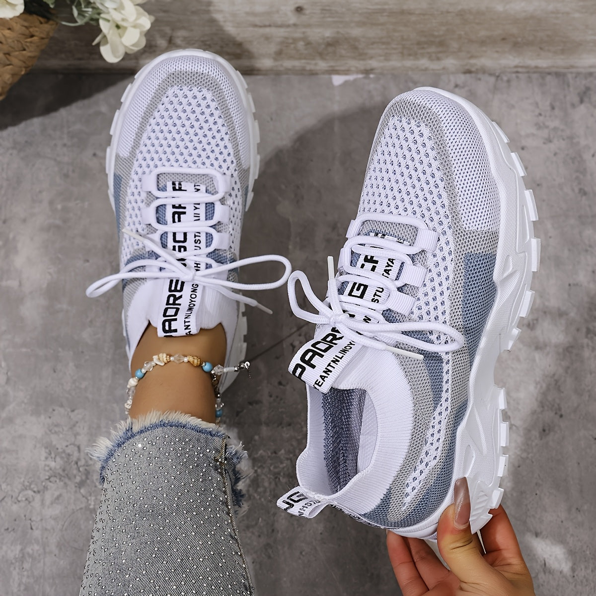 Men Breathable Casual Sports Shoes Comfortable Lightweight Black