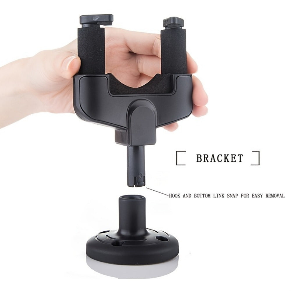 Soporte de pared en ABS negro para guitarra y violín, con gancho de 13cm