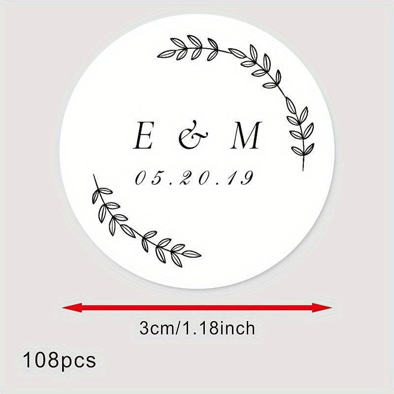 Personalized Bridal Shower Labels Custom Thank You Stickers Name and Date Recyclable Matte Finish