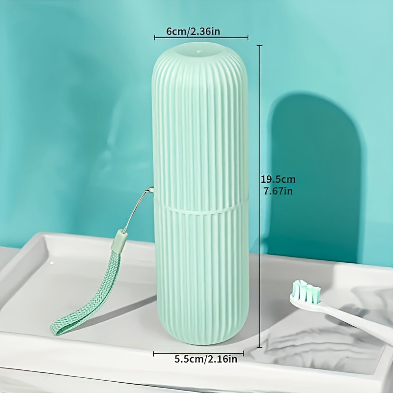 Travel Toothbrush Holder with Rinse Cup and Storage Case for Travel