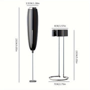 Kofe va kapuchinolar uchun batareyali qo‘l bilan ishlaydigan sut ko‘taruvchi