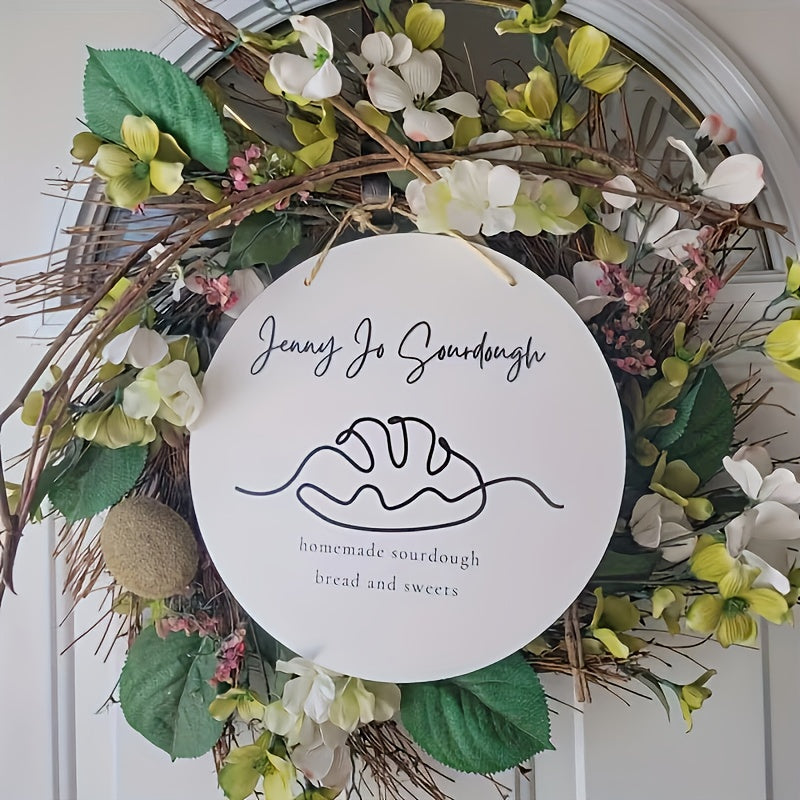 Personalized Family Name Wall Sign with Wood Grain Finish for Home Decor and Wedding