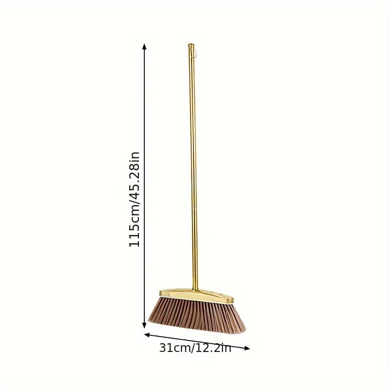 Uzoq zanglamas po'latdan yasalgan supurgi va axlat to'plagich to'plami - yotoqxonalarda, oshxonalarda, yashash xonalarida va ochiq havoda samarali tozalash uchun mustahkam, qo'shimcha uzoq dizayn, qalin cho'tkali supurgi