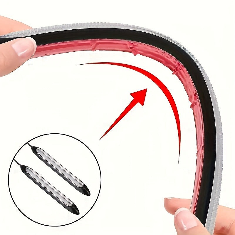 2-Pack 12V LED Daytime Running Lights Yellow Car DRL Strips Hardwired