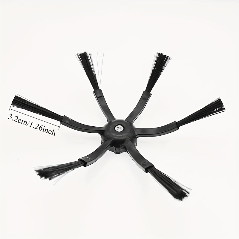 Black Plastic 6-Arm Side Brush Replacement for Roborock Robot Vacuums S50 S51 S55 S5 S6