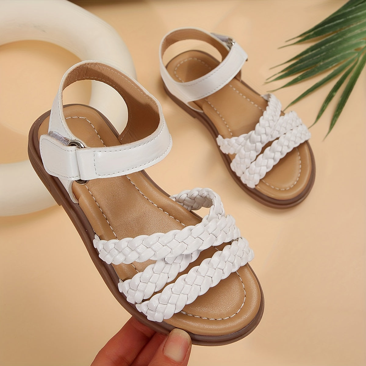 Girls Open-Toe Sandals Lightweight Breathable Summer Casual Shoes