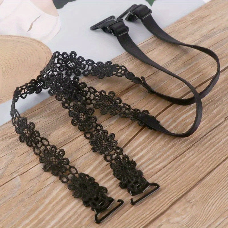 Women's Lace Bras with Invisible Straps Halter Cross-Back Floral Nylon Lingerie