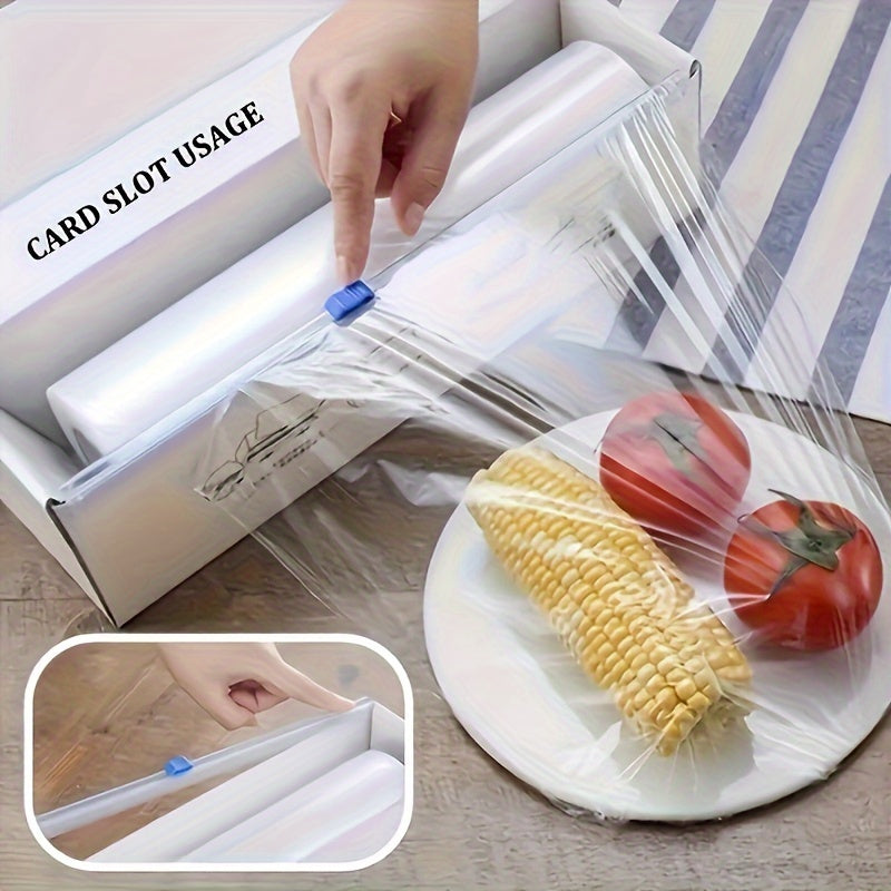 Multipurpose Plastic Wrap Dispenser 3-Pack with Slide Cutter Food Safe Kitchen Tool