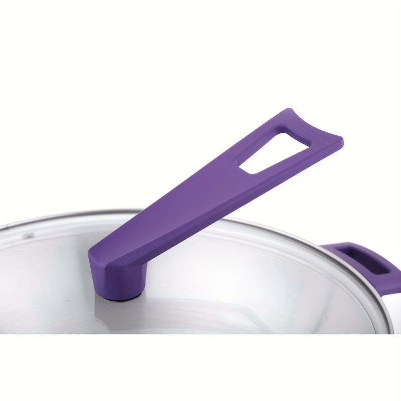 35.56 sm zanglamas po'latdan yasalgan bir dona wok, shisha qopqoq bilan, katta sig'imga ega va barcha pech turlari uchun mos. Qovurish pishirish uchun ideal.