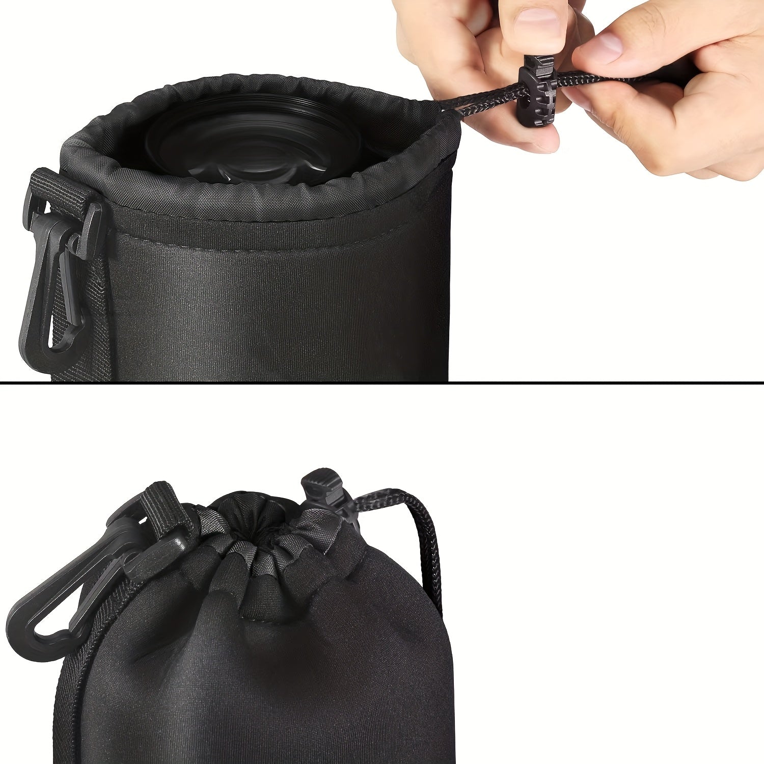 Waterproof DSLR Lens Pouch Set with Drawstring Shockproof Camera Bag