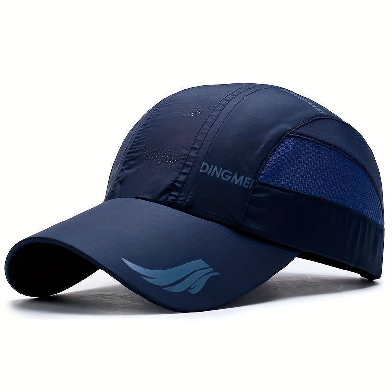 Men's Lightweight Quick-Dry Baseball Cap Breathable Acrylic Sports Hat for Running and Casual Wear