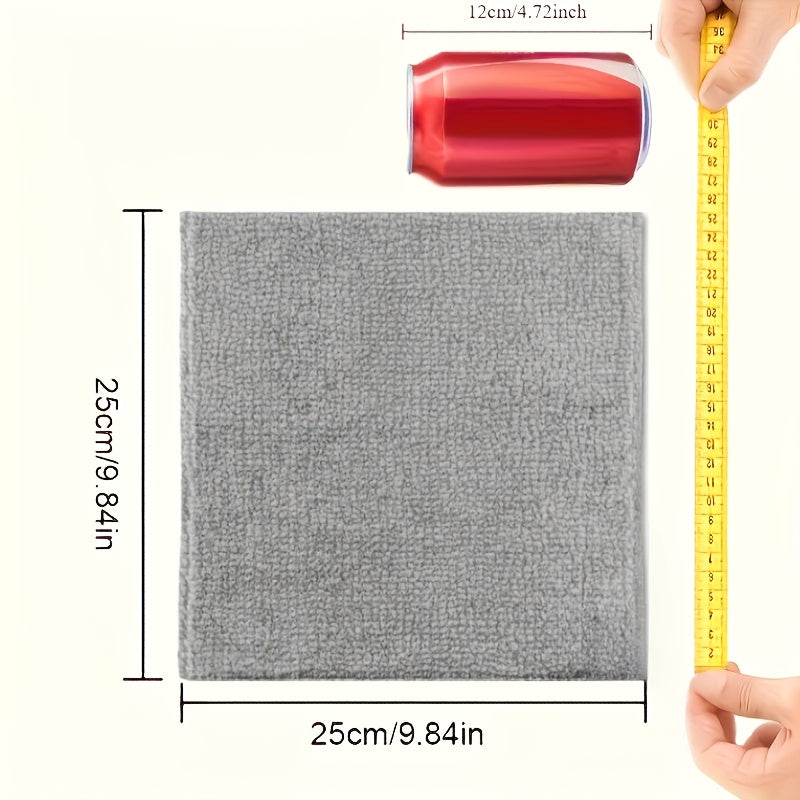 10-Pack Microfiber Car Cleaning Towels Gray, Scratch-Free, Lint-Free