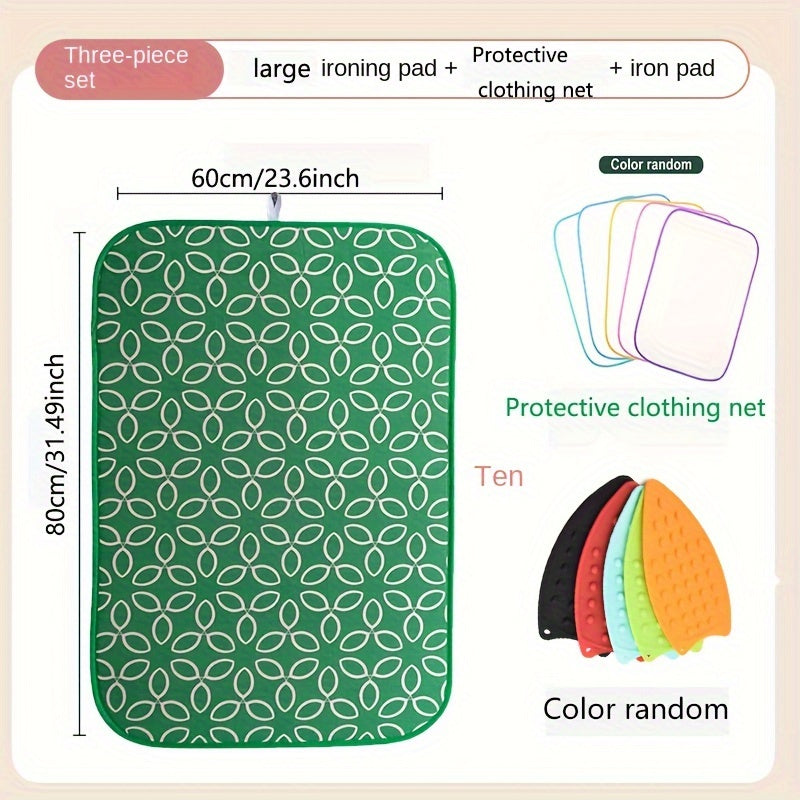 Set of 3 Portable Ironing Mats Waterproof Foldable Heat Insulation for Travel and Home