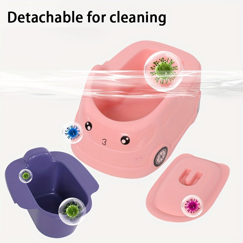 Bolalar uchun multfilm avtomobil dizayniga ega hojat o'rgatish stuli, hojat o'rgatish uchun portativ hojat o'rindig'i