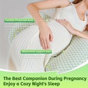 Adjustable Full Body Pregnancy Pillow with Soft Polyester Support for Expectant Mothers