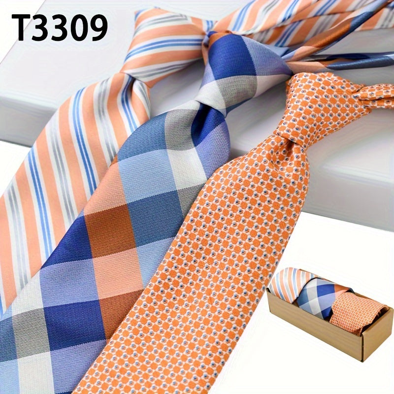 Men's Floral Pattern Tie Set for Weddings Groomsmen and Gifts