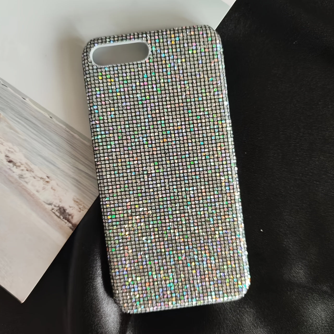 Black Glitter Anti-Drop Phone Case for iPhone Models 7-15