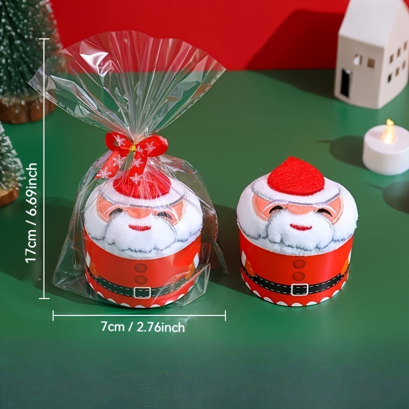 Christmas Kitchen Towel Set Santa Snowman Tree Microfiber Holiday Decor Gift