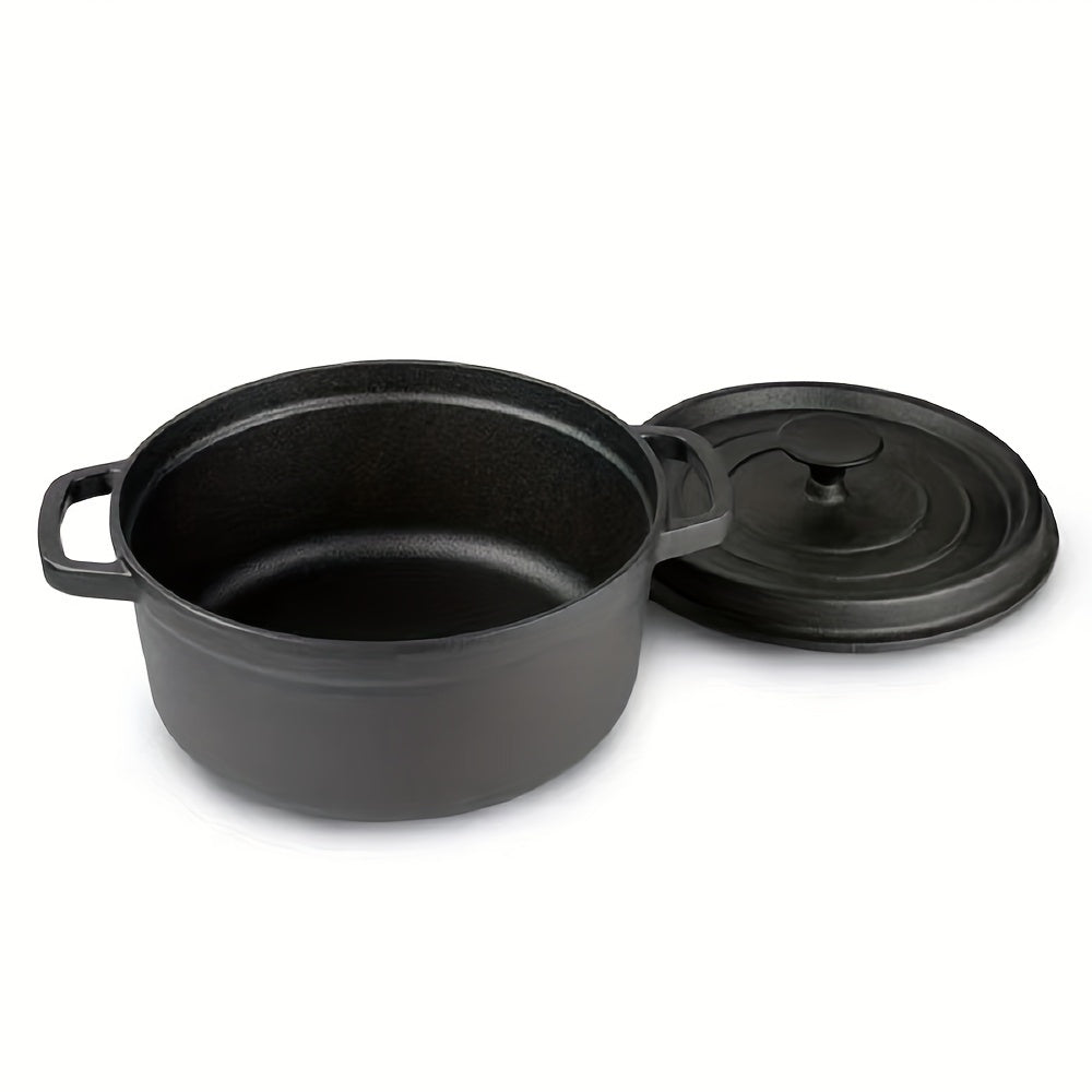 Heavy-Duty Cast Iron Dutch Oven 3.5L & 3L Non-Stick Oven Safe Skillet