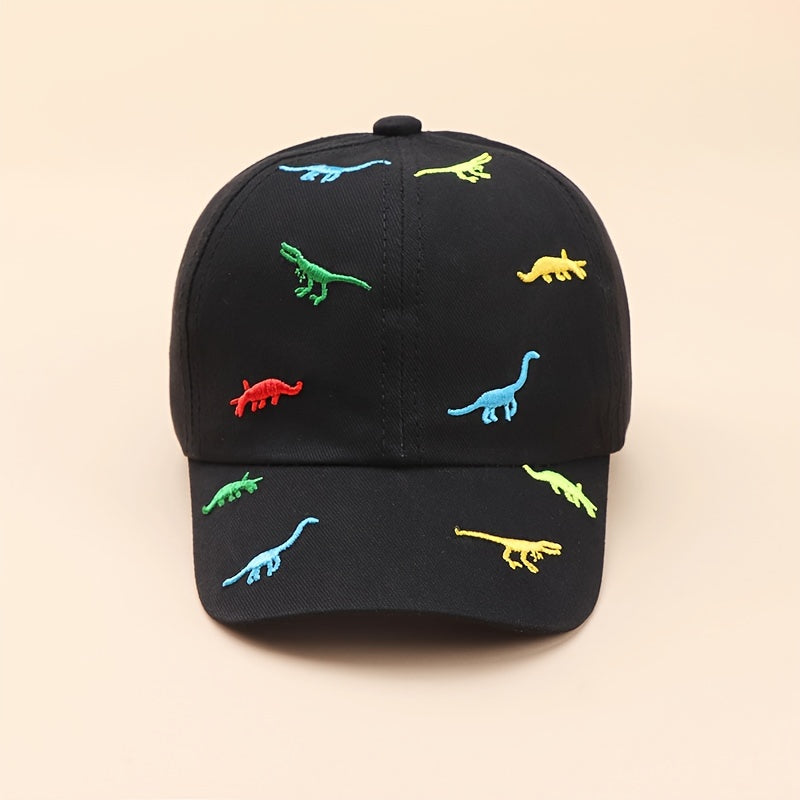 Kids Dinosaur Embroidered Baseball Cap Sun Protection for Boys 3-14