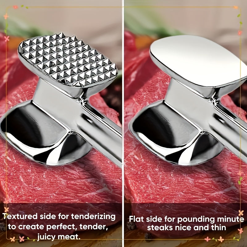 Stainless Steel Meat Tenderizer Hammer for Home Use Dual-Sided Beating Tool